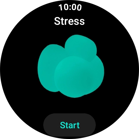 Press Start and wait while your smartwatch measures your stress level.