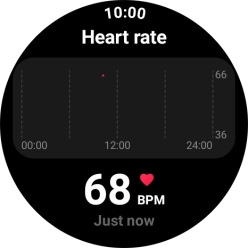 Your heart rate is displayed below Heart rate.