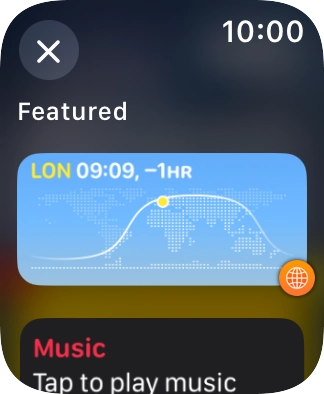 Press the required widget.