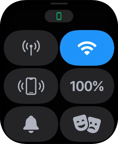 Press the find phone icon to send a signal to your phone.