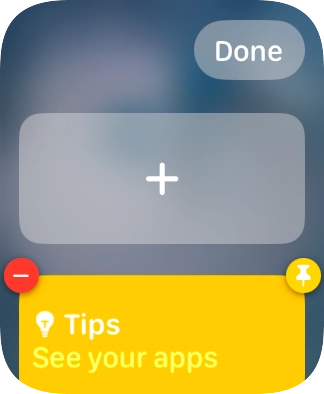 Press the add widget icon and go to the required widget.