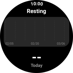 Keep sliding upwards on the screen to view and select settings for the heart rate sensor.