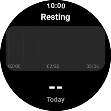 Keep sliding upwards on the screen to view and select settings for the heart rate sensor.
