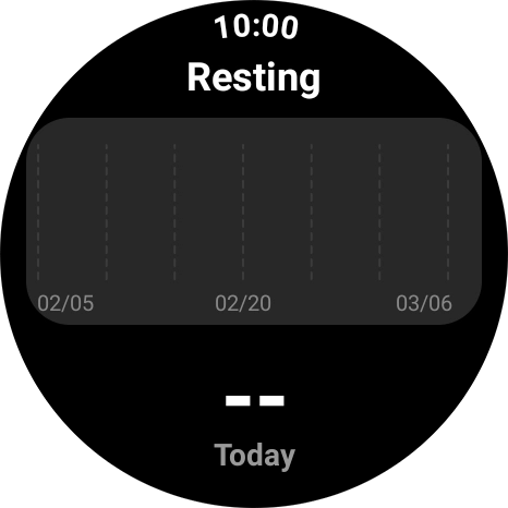 Keep sliding upwards on the screen to view and select settings for the heart rate sensor.