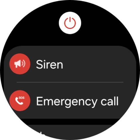 Press Siren and follow the instructions on the screen to start and stop the siren.