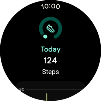 Slide your finger right starting from the left side of the screen to go back to the overview of your daily activities.