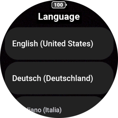 Press the required language.
