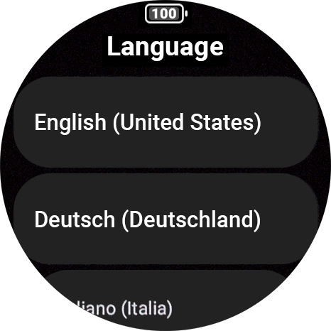 Press the required language.