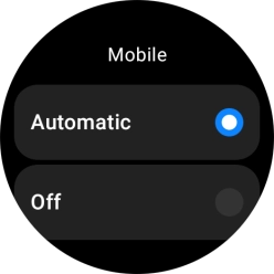 Press the required setting to turn on mobile data.