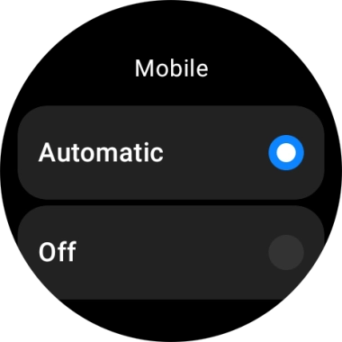 Press the required setting to turn on mobile data.