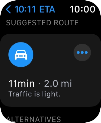 Press the required route.