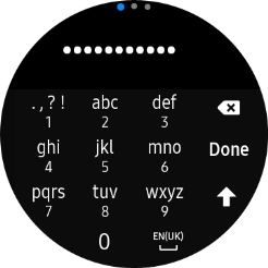Key in the password for the Wi-Fi network and press Done.