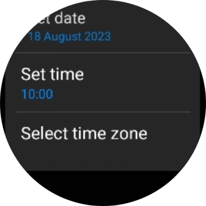 Press Set time.