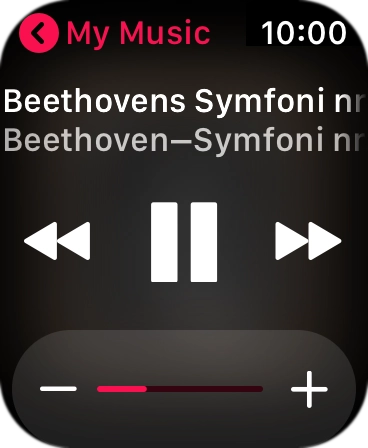 Press the volume icons to select the required volume.