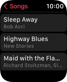Go to the required category or playlist and press the required audio file.