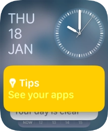 Press and hold anywhere on the screen.