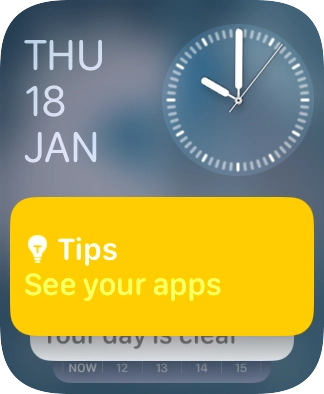 Press and hold anywhere on the screen.