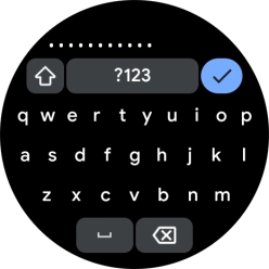 Key in the password for the Wi-Fi network and press the confirm icon.