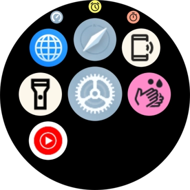 Press the find phone icon to send a signal to your phone.