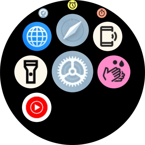 Press the find phone icon to send a signal to your phone.