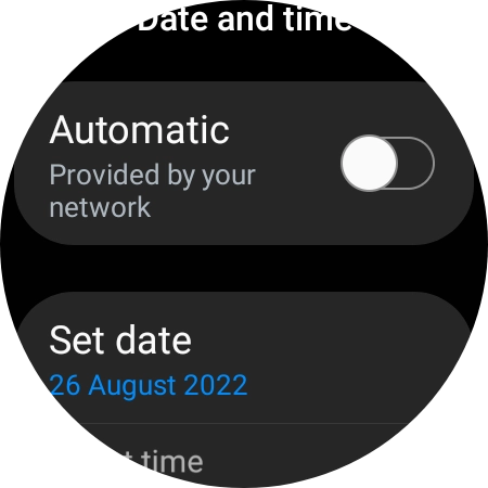 Press Set date.