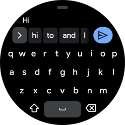 Write the required text and press the send icon.