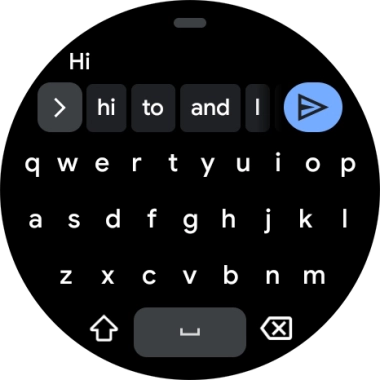 Write the required text and press the send icon.