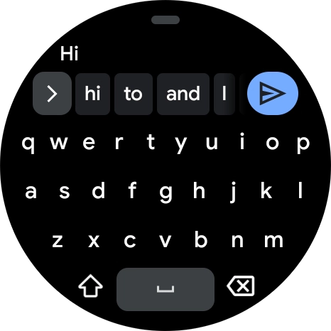 Write the required text and press the send icon.