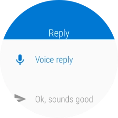 Press Voice reply.