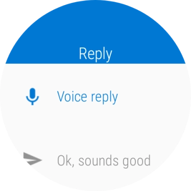 Press Voice reply.