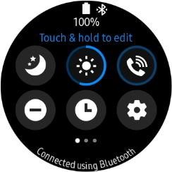 Press the required function to open an application or turn the function on or off.