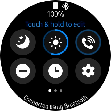 Press the required function to open an application or turn the function on or off.