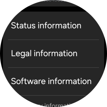Press Status information.
