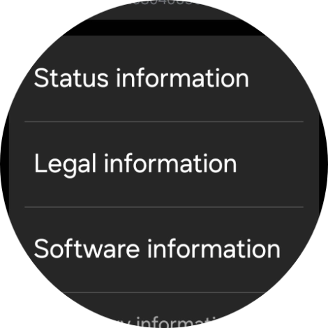 Press Status information.