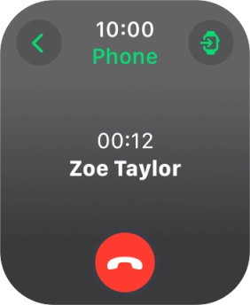 Press the end call icon.