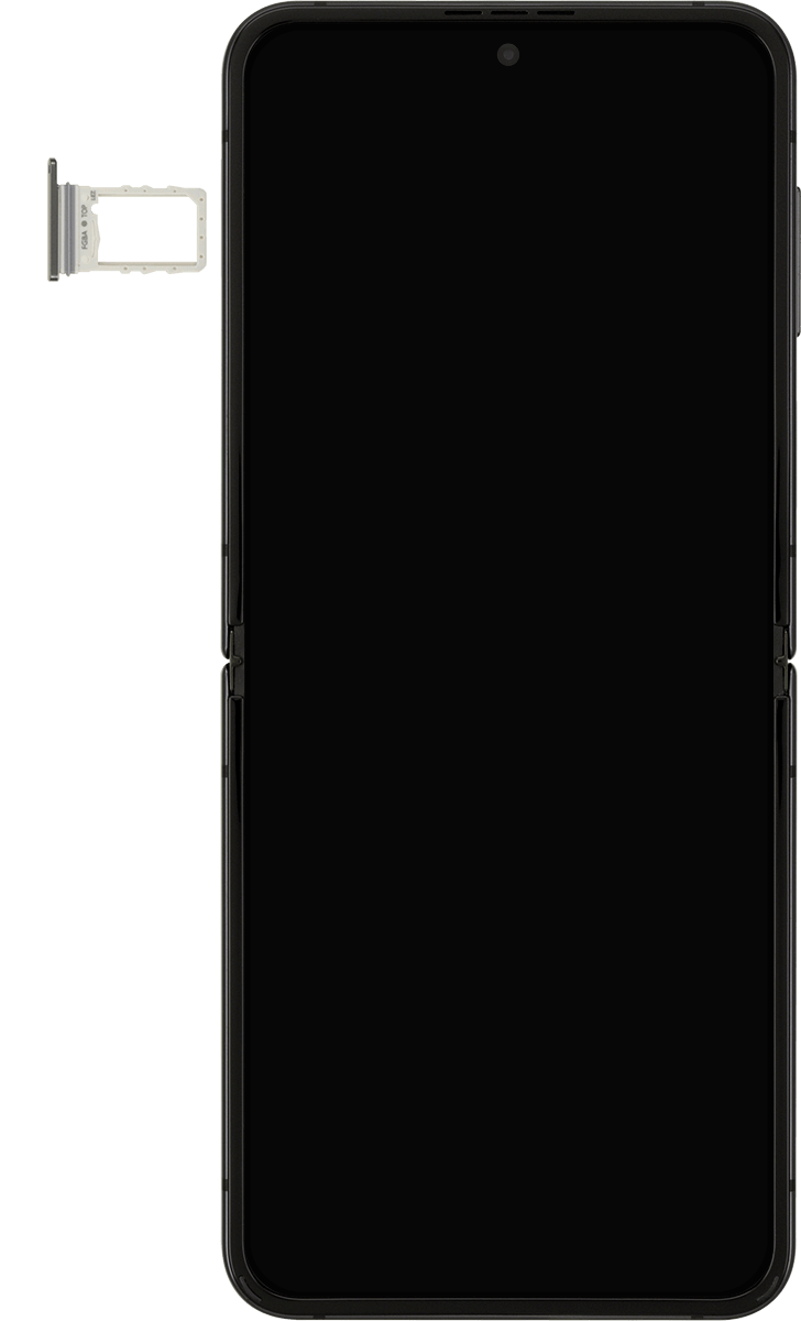 Turn your SIM so the angled corner of the SIM matches the angled corner of the SIM holder and place your SIM in the SIM holder.