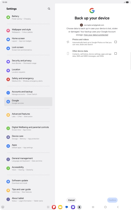 Press the required fields.