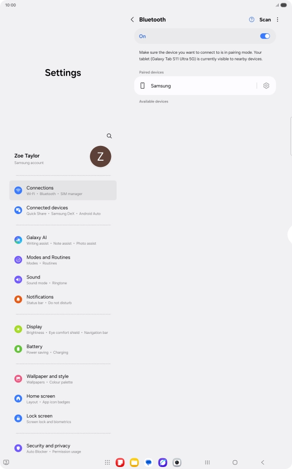 Press the Home key to return to the home screen.