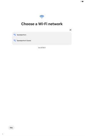 Press the required Wi-Fi network.