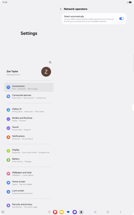 Press the indicator next to 