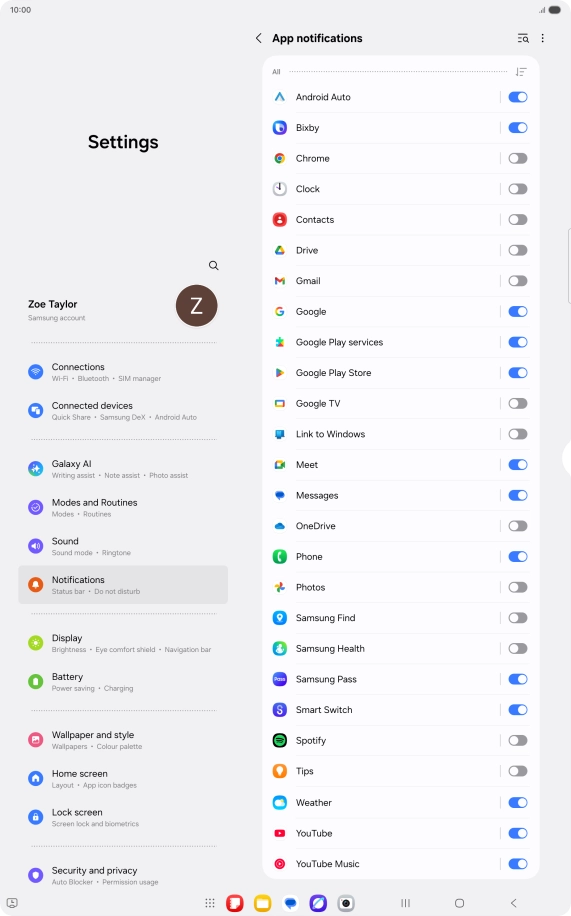Press the drop down list.