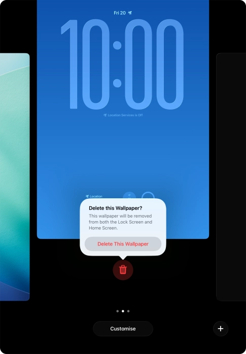 Press Delete This Wallpaper.