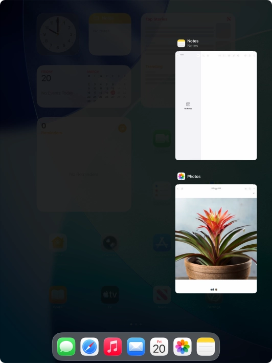 Slide upwards on the required application to end it.