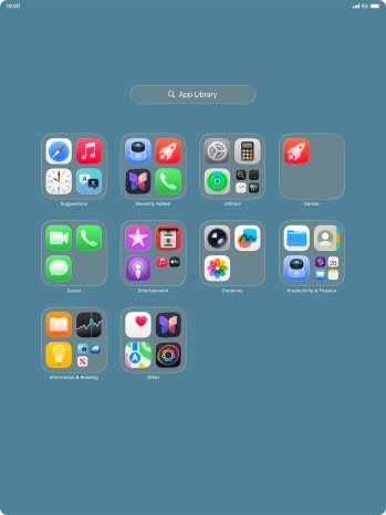 Press the required app.