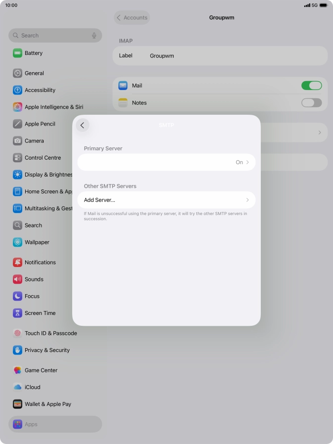 Press the field below 