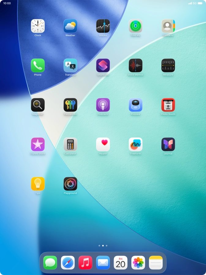 Press and hold anywhere on the home screen.