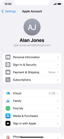 Press iCloud.