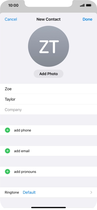 Press add phone.