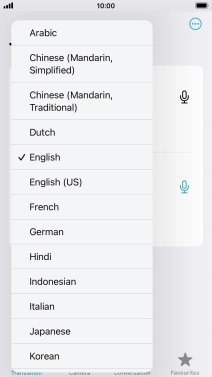 Press the required source language.