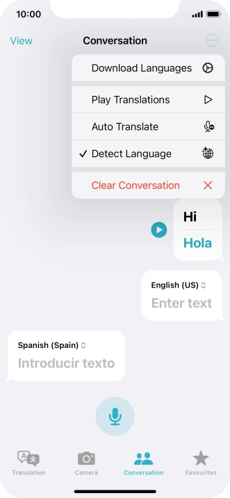 Press Clear Conversation.